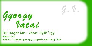 gyorgy vatai business card